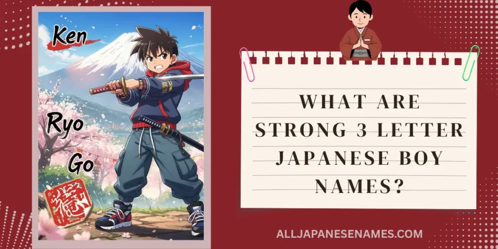 What Are Strong 3 Letter Japanese Boy Names