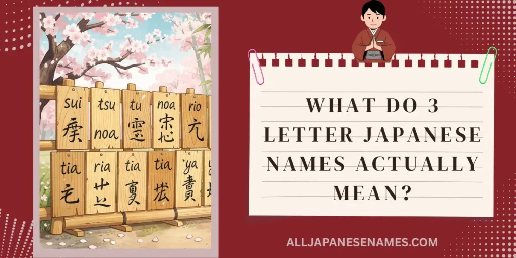 What Do 3 Letter Japanese Names Actually Mean