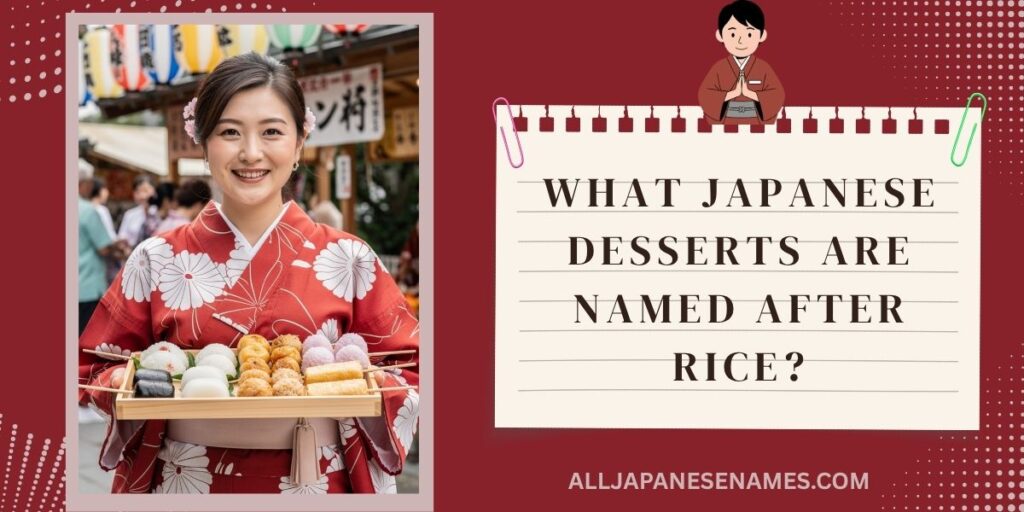 What Japanese desserts are named after rice